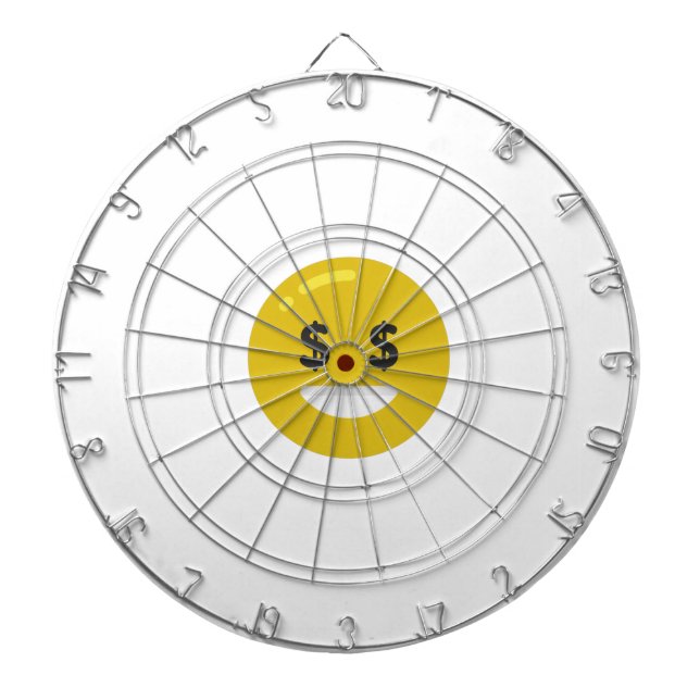 Geldauge Emoji Dartscheibe (vorne)