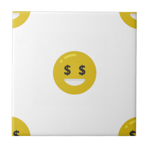 Geldauge Emoji Fliese