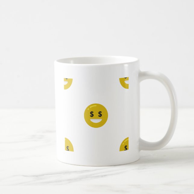 Geldauge Emoji Kaffeetasse (Rechts)
