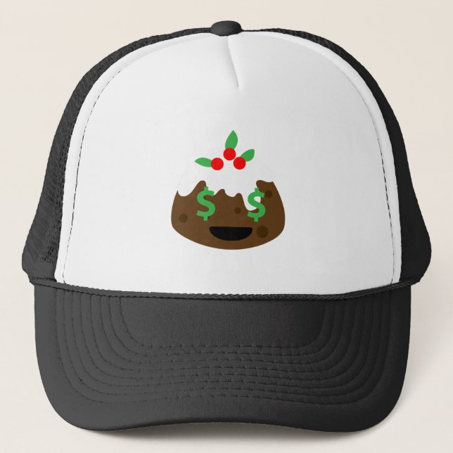 Geldaugen Weihnachtskuchen Truckerkappe (Vorderseite)