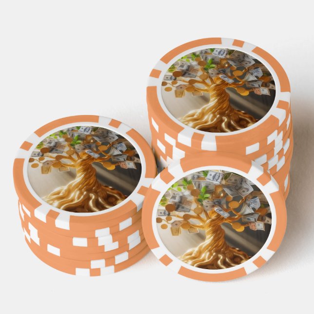 Geldbaum  pokerchips (Stapel)