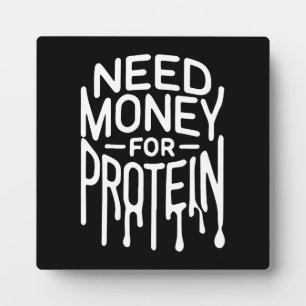 Geldbedarf für Protein - Funny Gym Bro Workout Fotoplatte