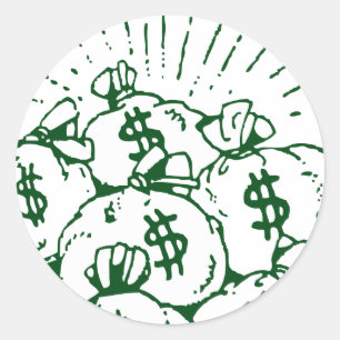 Geldbeutel! Runder Aufkleber