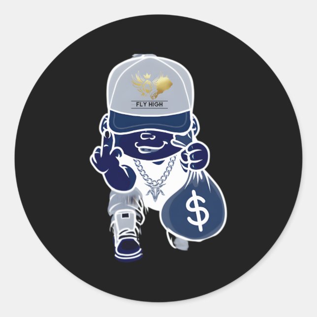 Geldbeutel Runder Aufkleber (Vorderseite)