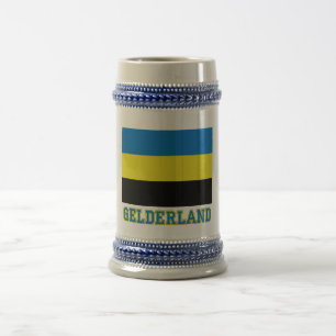 Gelderland-Flagge mit Namen Bierglas