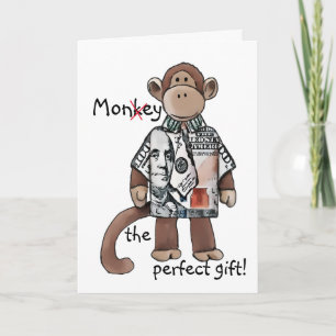 Geldkarte/Monkey-Grußkarte Karte