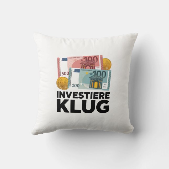 Geldkissen – Auffälliges Design mit Euro-Motiven Kissen (Rückseite)