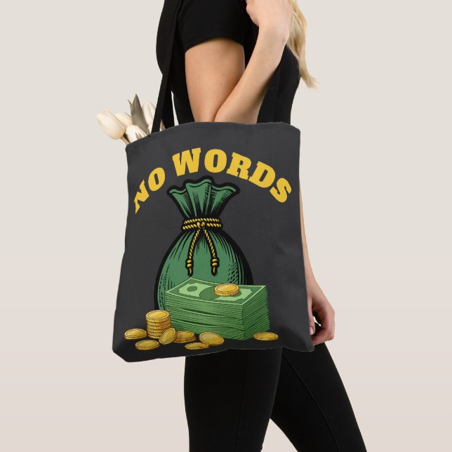 Geldraub - Geldsymbol - keine Worte Tasche (Von Nahem)