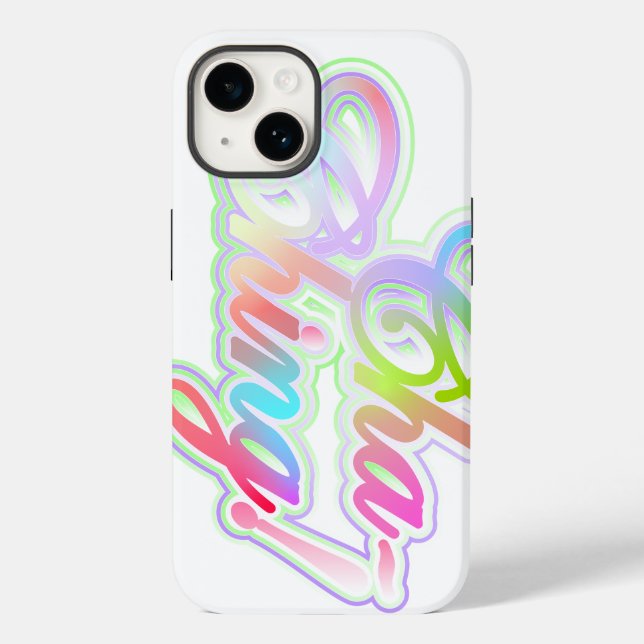 Geldsegen-Typografie-Kunst Case-Mate iPhone 14 Hülle (Rückseite)