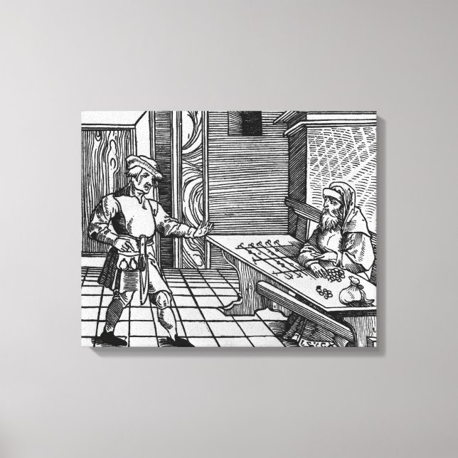 Geldverleiher, 1531 leinwanddruck (Vorderseite)