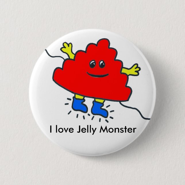 Gelee-Monster-Abzeichen Button (Vorderseite)