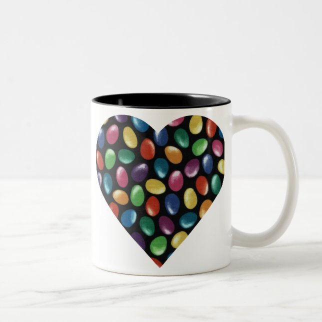 Geleebonbon-Herz Zweifarbige Tasse (Rechts)