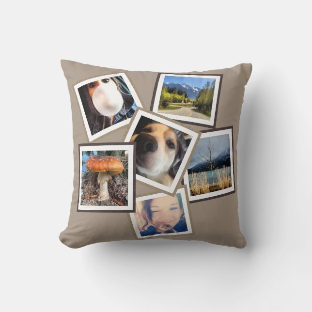 Gelegentliche 6 Instagram Foto-Collage Kissen (Vorderseite)