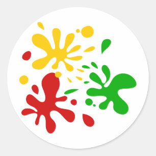 Gelegentliches Splats Runder Aufkleber