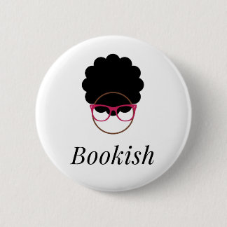 Gelehrter Afro-Logo-Knopf Button