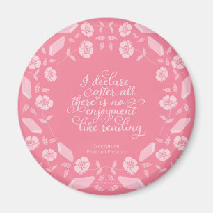 Gelehrter Zitat-Jane Austenmit blumenstolz u. Magnet