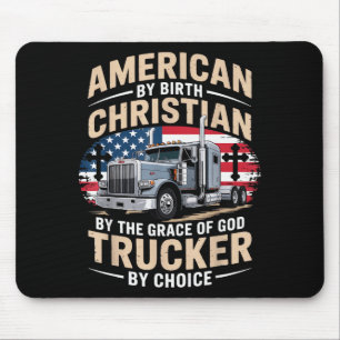 Geleiteter Glaube und Diesel-LKW-fahrender Jesus-C Mousepad