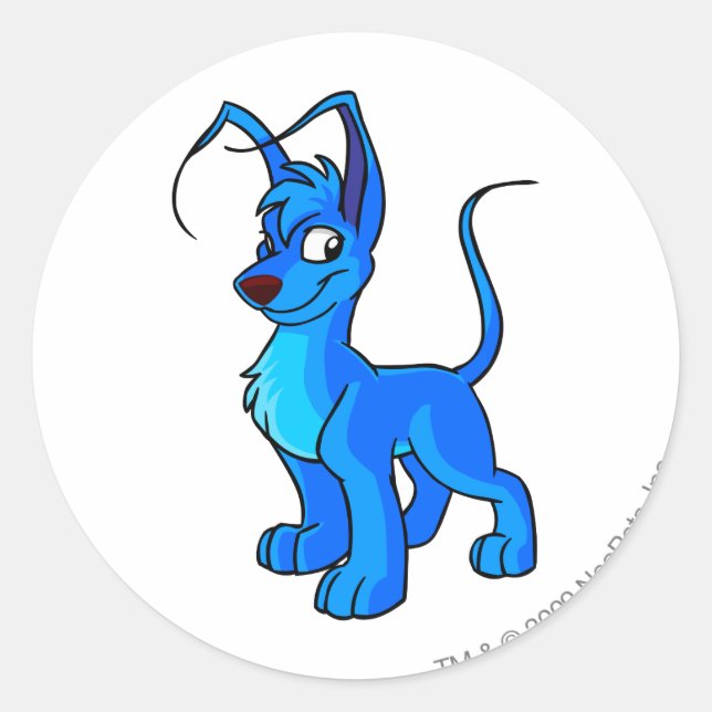 Gelert Blue Runder Aufkleber (Vorderseite)