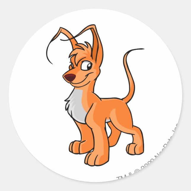 Gelert Orange Runder Aufkleber (Vorderseite)