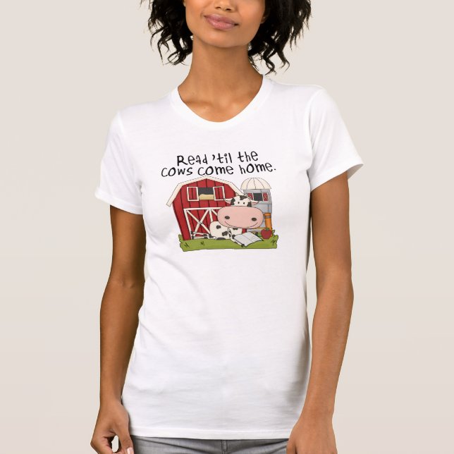 Gelesen 'bis die Kühe kommen Zuhause T-Shirt (Vorderseite)