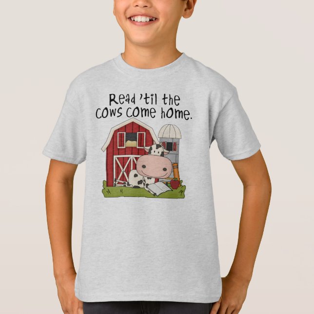 Gelesen 'bis die Kühe kommen Zuhause T-Shirt (Vorderseite)