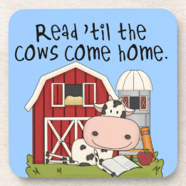 Gelesen 'bis die Kühe kommen Zuhause Untersetzer