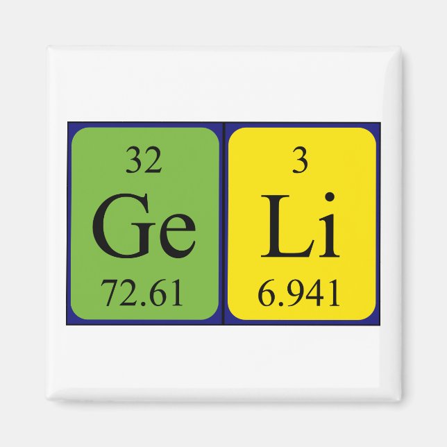 Geli-Periodenmagnet Magnet (Vorne)