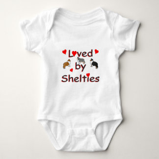 Geliebt durch shelties baby strampler