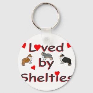 Geliebt durch shelties schlüsselanhänger