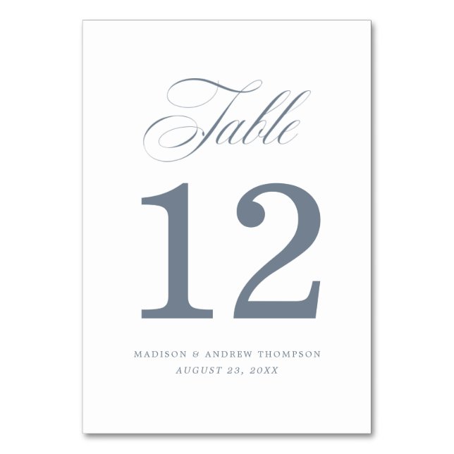 Geliebt | Hochzeitskarten für Tischnummern (Vorderseite)