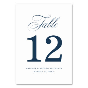 Geliebt   Hochzeitskarten für Tischnummern