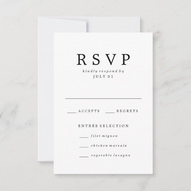 Geliebt | RSVP-Karten für Hochzeiten RSVP Karte (Vorderseite)