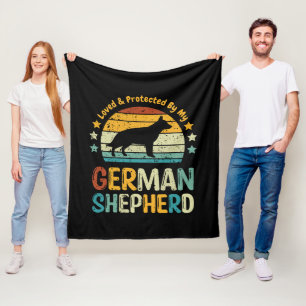 Geliebt und geschützt durch mein GSD oder Ihren ei Fleecedecke
