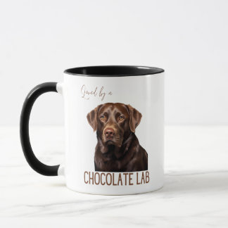 Geliebt von einer Chocolate Lab Labrador-Hundemutt Tasse