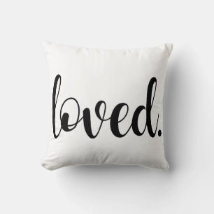 Geliebte. Moderne trendy Schrift-Typografie Kissen