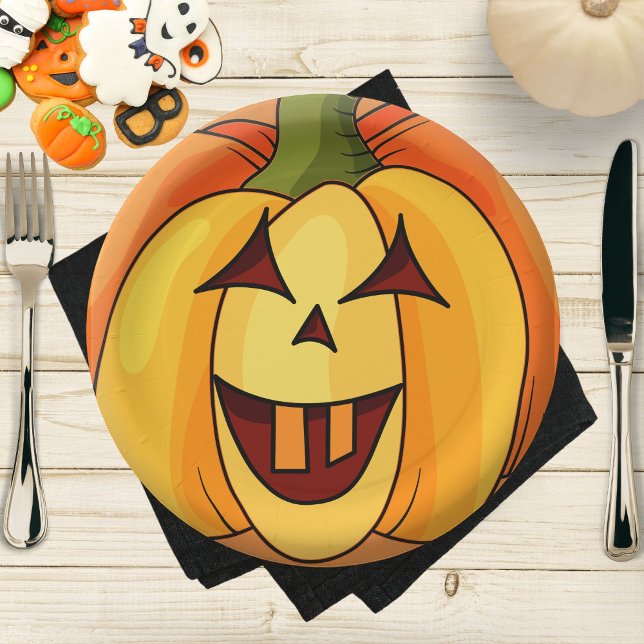 Geliebte Pumpkin-Halloween-Party-Papierplatte Pappteller (Von Creator hochgeladen)