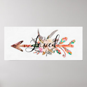 Geliebter floraler Pfeil Poster