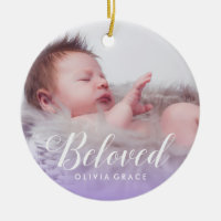 Geliebter lila | Baby-Foto-Name u. Geburts-Notfall