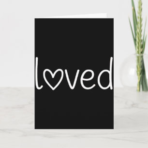 Geliebtes Herz Minimalist Valentinstag Karte