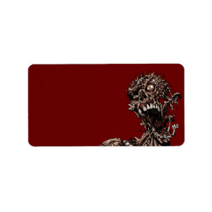 Gelittener fauler das Fleisch-Schrei des untoten Adressaufkleber