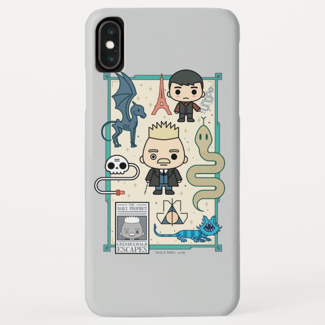 GELLERT GRINDELWALD™ & Barebone-Cartoon Case-Mate iPhone Hülle (Rückseite)