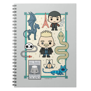 GELLERT GRINDELWALD™ & Barebone-Cartoon Notizblock