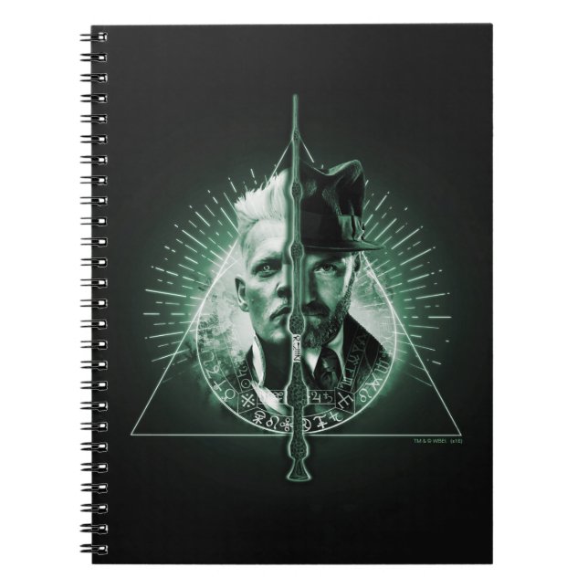 GELLERT GRINDELWALD™ Versus Dumbledor Notizblock (Vorderseite)