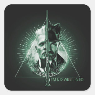 GELLERT GRINDELWALD™ Versus Dumbledor Quadratischer Aufkleber