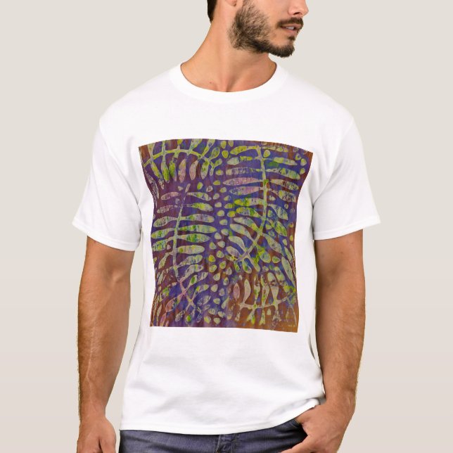 Gelli Print Stift Abstrakte Kunst T-Shirt (Vorderseite)