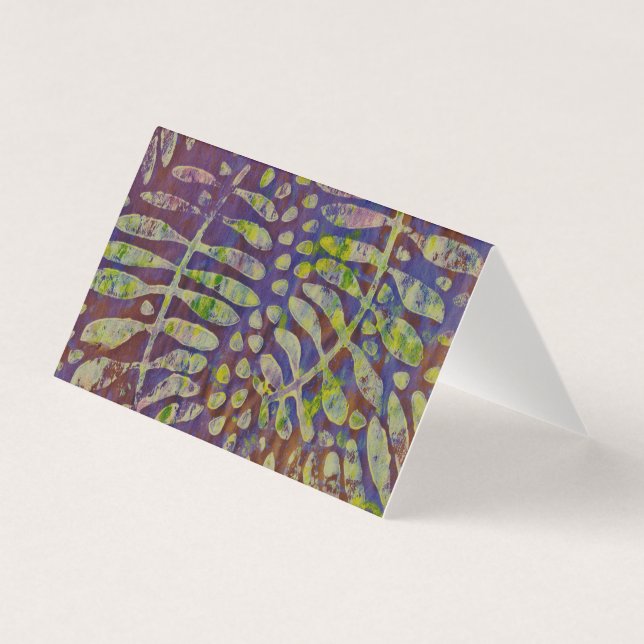 Gelli Print Stift Abstrakte Kunstkarte (Vorderseite)