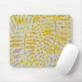 Gelli Printed Golden Blätter Mousepad
