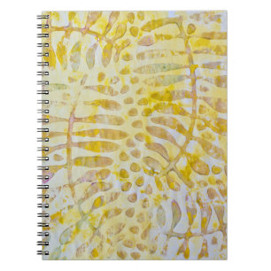 Gelli Printed Golden Blätter Notizblock