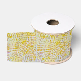 Gelli Printed Golden Blätter Ripsband