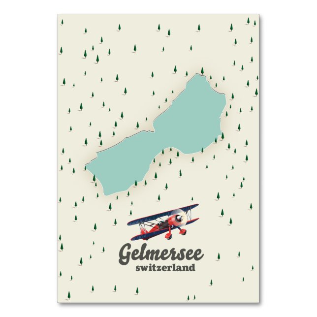 Gelmersee Schweiz See Tischnummer (Vorderseite)